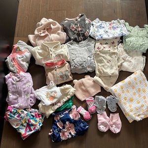 Baby girl lot 0-12m mixed sizes and brands